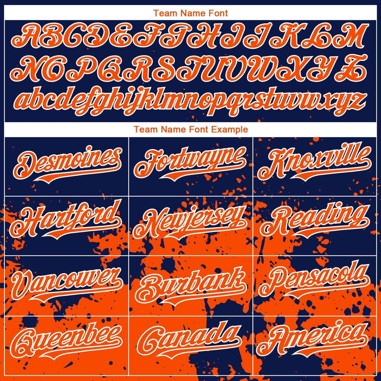 Custom Navy Orange-White 3D Pattern Design Abstract Splash Grunge Art Authentic Baseball Jersey - Sky-Custom