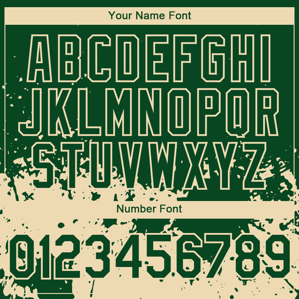 Custom Green City Cream 3D Pattern Design Abstract Splash Grunge Art Authentic Baseball Jersey - Sky-Custom