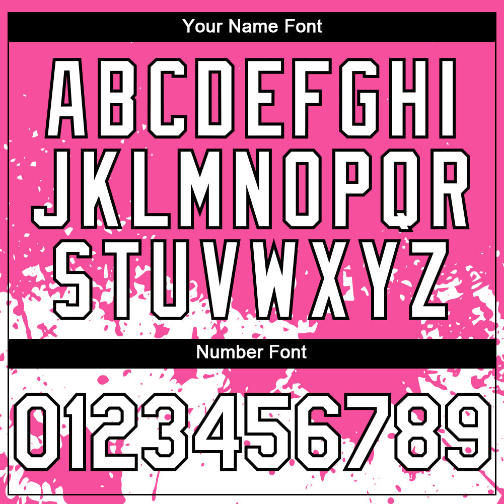 Custom Pink White-Black 3D Pattern Design Abstract Splash Grunge Art Authentic Baseball Jersey - Sky-Custom