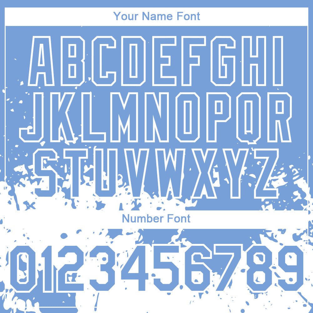 Custom Light Blue White 3D Pattern Design Abstract Splash Grunge Art Authentic Baseball Jersey - Sky-Custom