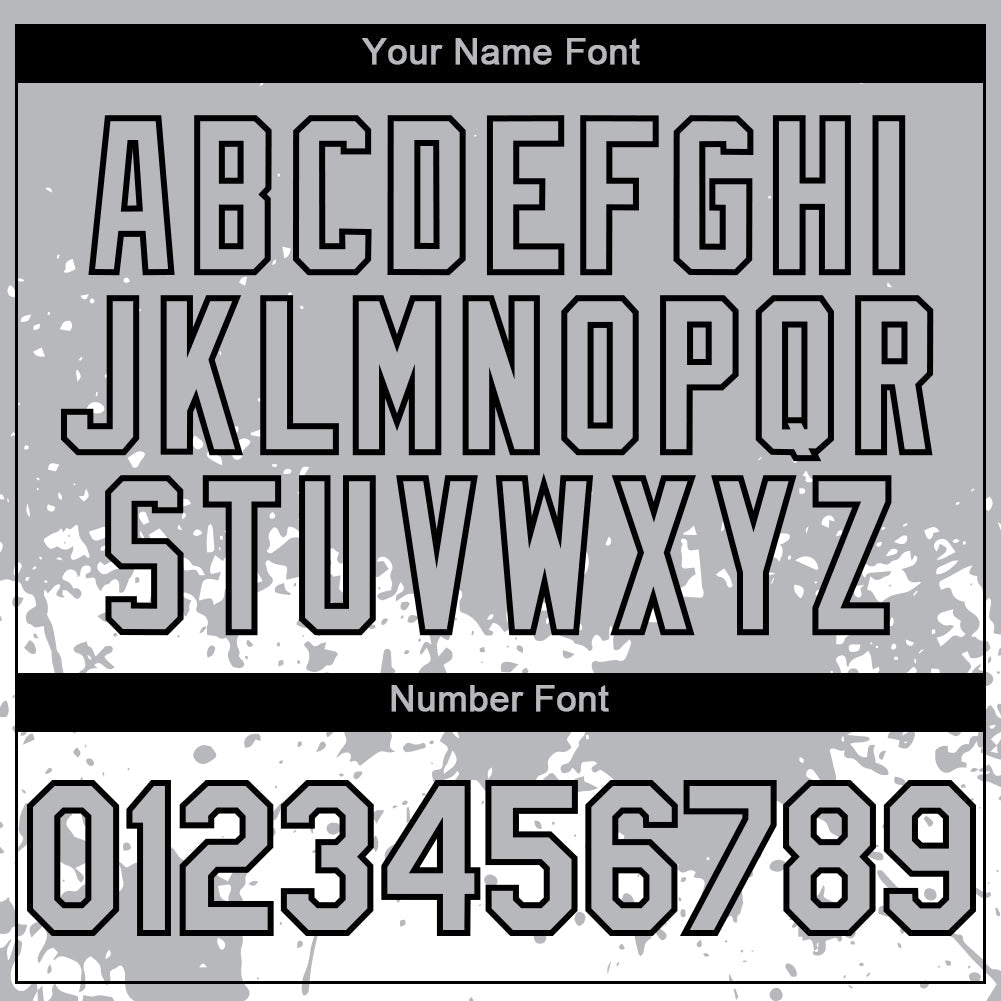 Custom Gray Black-White 3D Pattern Design Abstract Splash Grunge Art Authentic Baseball Jersey - Sky-Custom