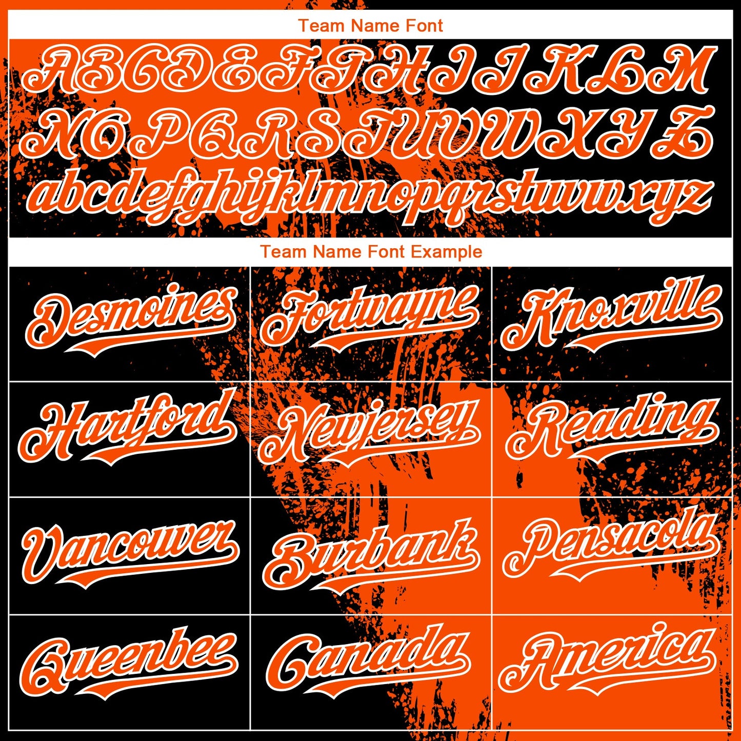 Custom Black Orange-White 3D Pattern Design Abstract Brush Stroke Authentic Baseball Jersey - Sky-Custom