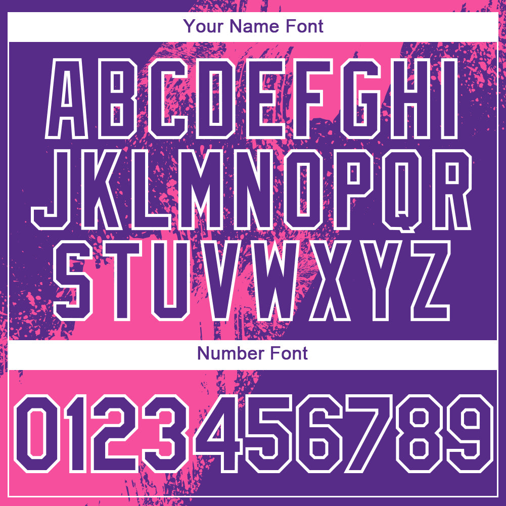 Custom Purple Pink-White 3D Pattern Design Abstract Brush Stroke Authentic Baseball Jersey - Sky-Custom