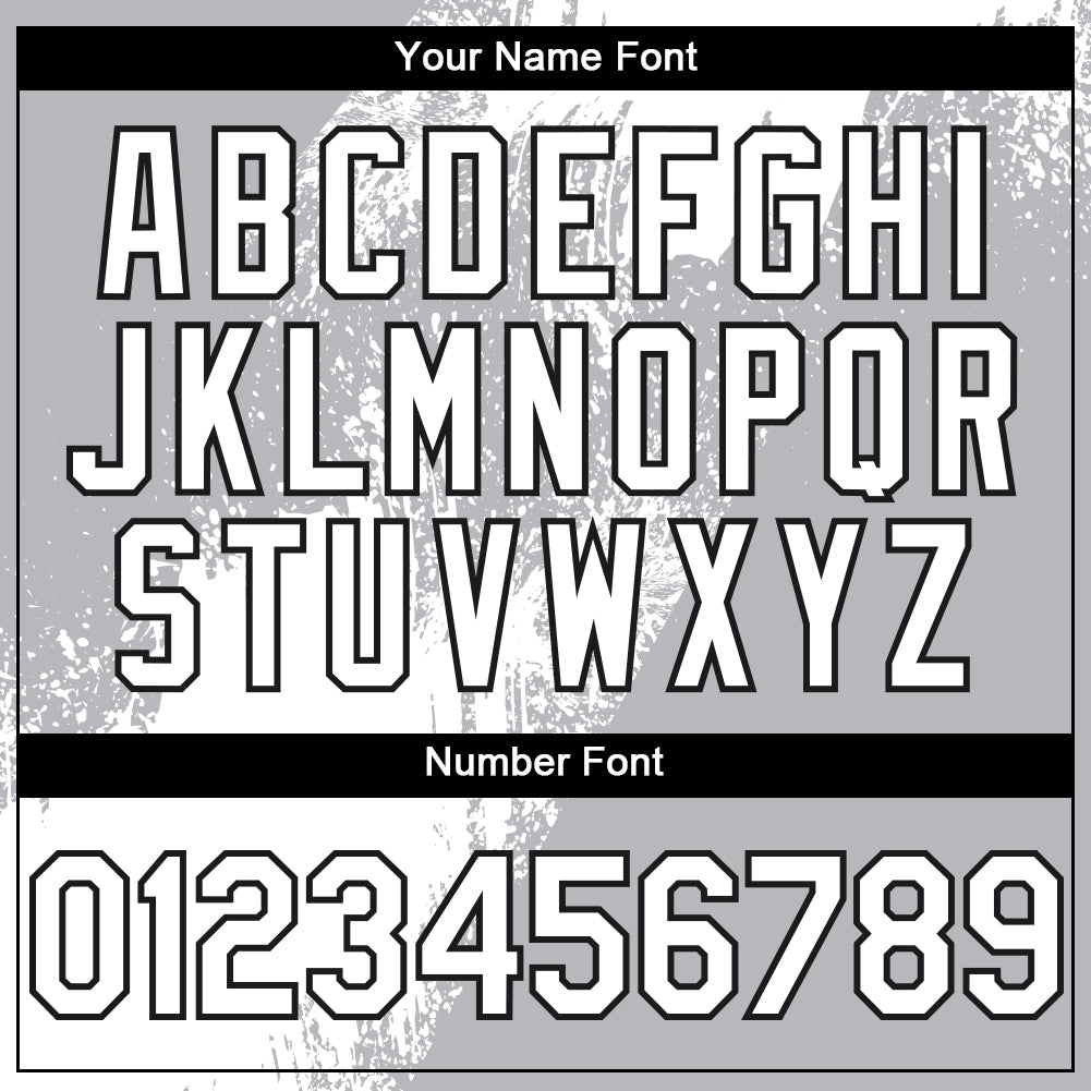 Custom Gray White-Black 3D Pattern Design Abstract Brush Stroke Authentic Baseball Jersey - Sky-Custom