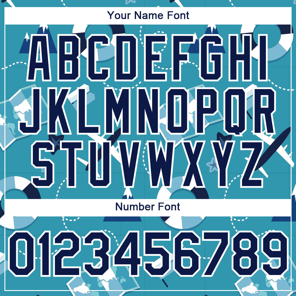 Custom Lakes Blue Navy-White 3D Pattern Design Holiday Travel Authentic Baseball Jersey - Sky-Custom