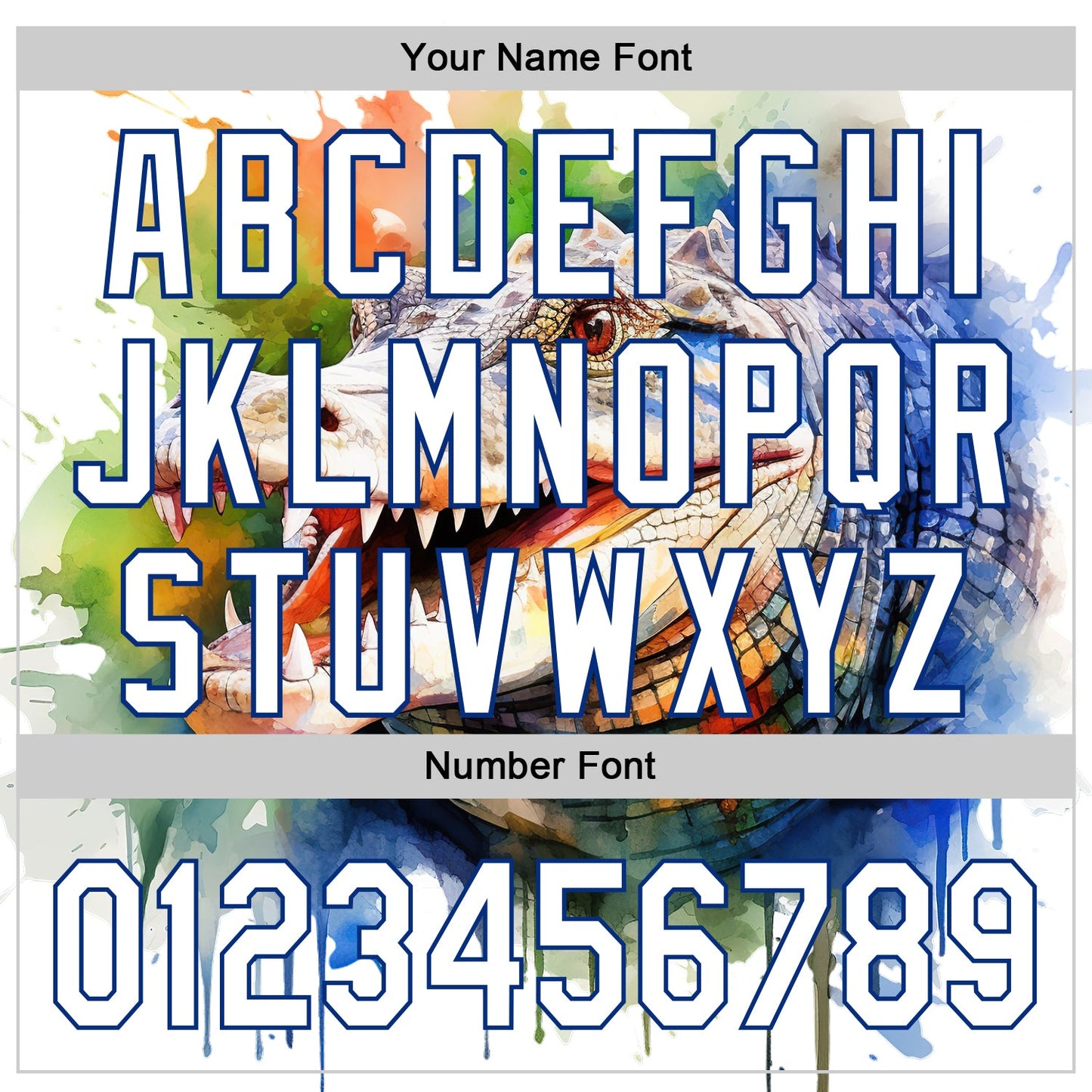 Custom White Royal 3D Pattern Design Crocodile Authentic Baseball Jersey - Sky-Custom