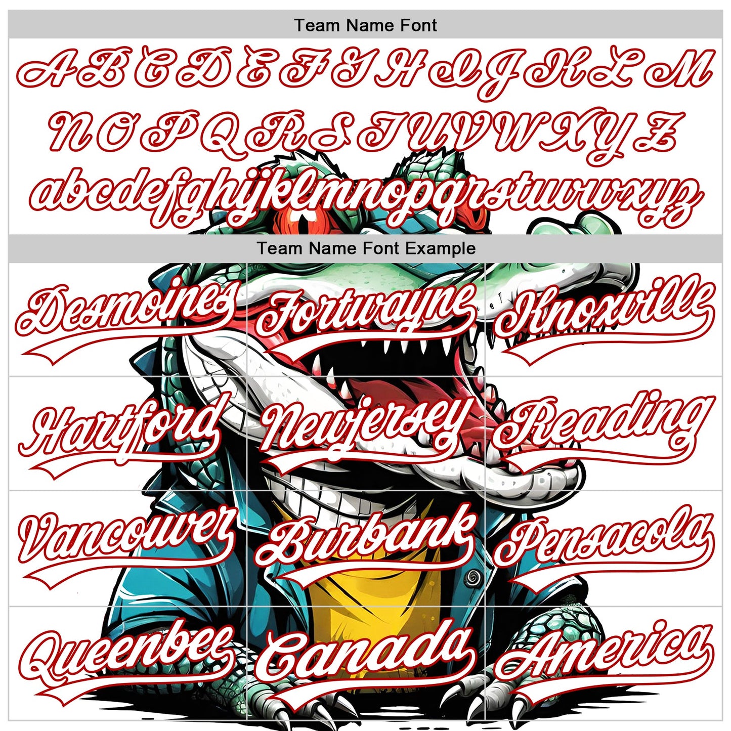 Custom White Red 3D Pattern Design Cartoon Crocodile Authentic Baseball Jersey - Sky-Custom