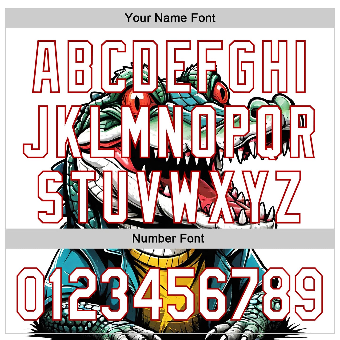 Custom White Red 3D Pattern Design Cartoon Crocodile Authentic Baseball Jersey - Sky-Custom