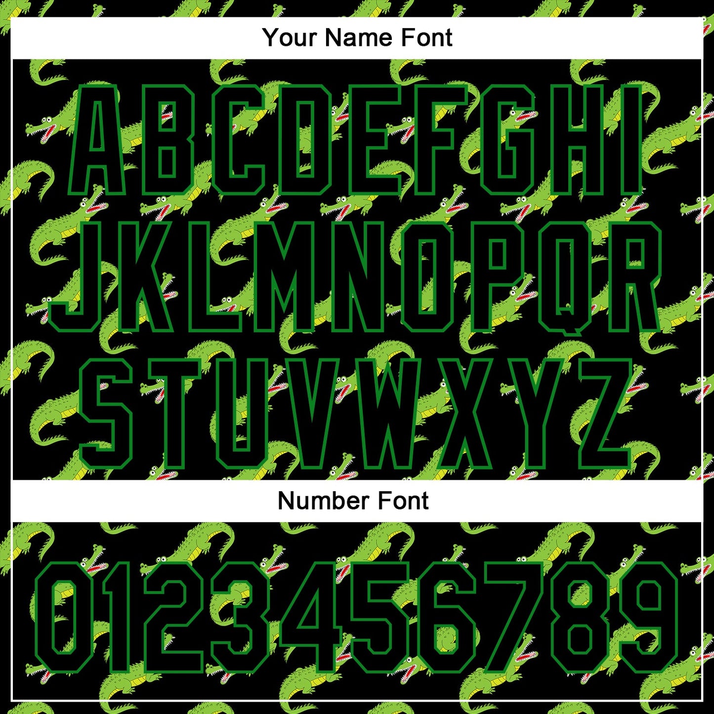 Custom Black Grass Green 3D Pattern Design Crocodile Authentic Baseball Jersey - Sky-Custom