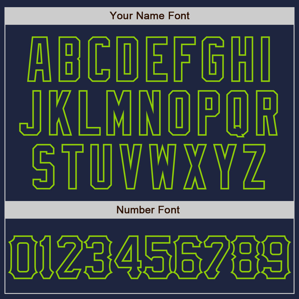 Custom Navy Neon Green 3D Pattern Design Abstract Network Authentic Baseball Jersey - Sky-Custom