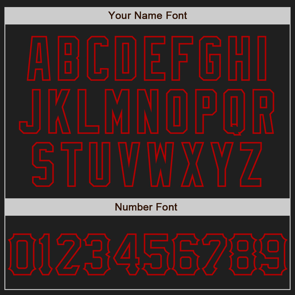 Custom Black Red 3D Pattern Design Curve Lines Authentic Baseball Jersey - Sky-Custom