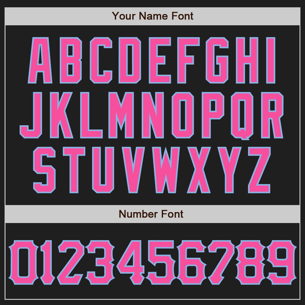 Custom Black Pink-Light Blue 3D Pattern Design Curve Lines Authentic Baseball Jersey - Sky-Custom