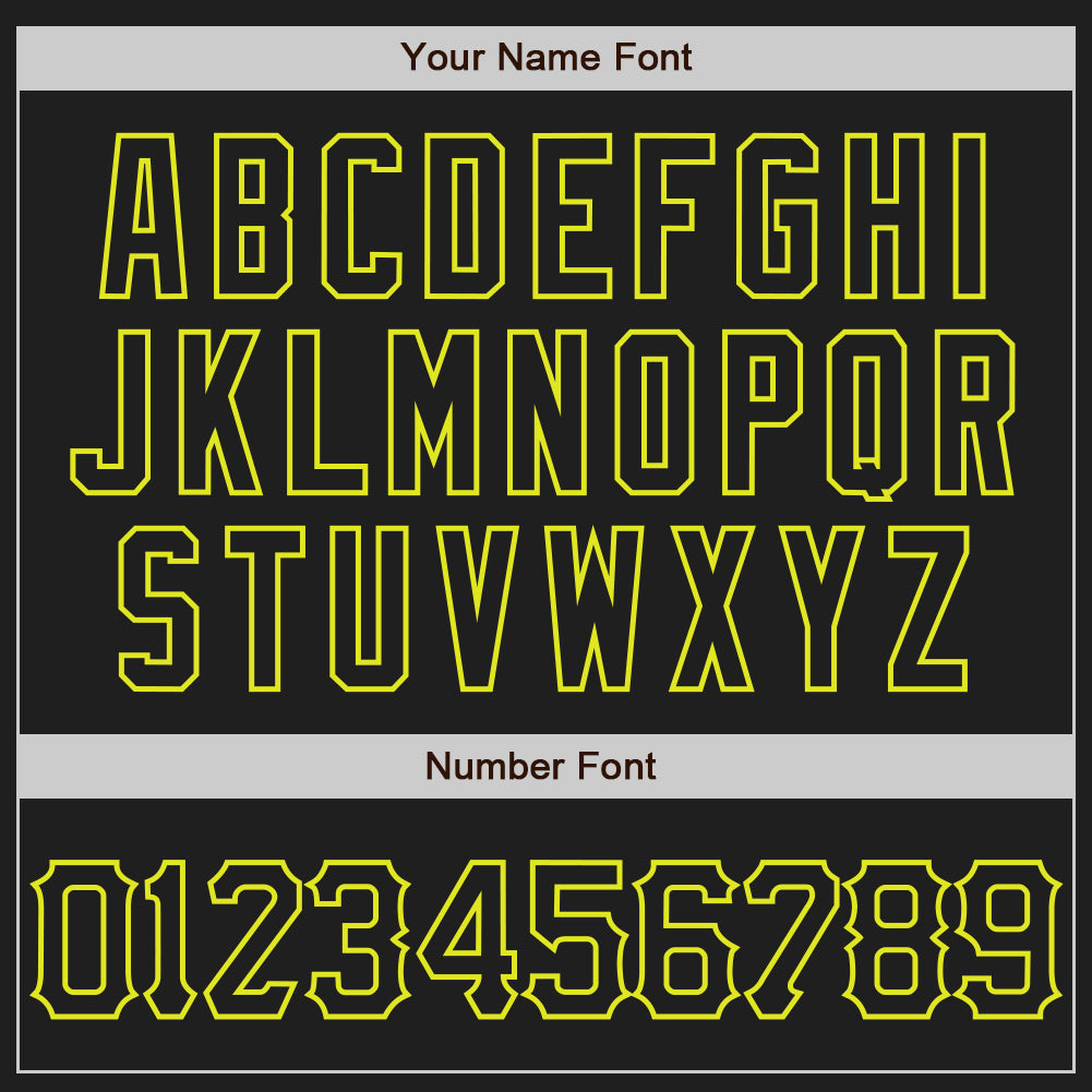 Custom Black Neon Yellow 3D Pattern Design Curve Lines Authentic Baseball Jersey - Sky-Custom