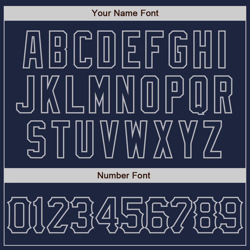 Custom Navy Gray 3D Pattern Design Curve Lines Authentic Baseball Jersey - Sky-Custom