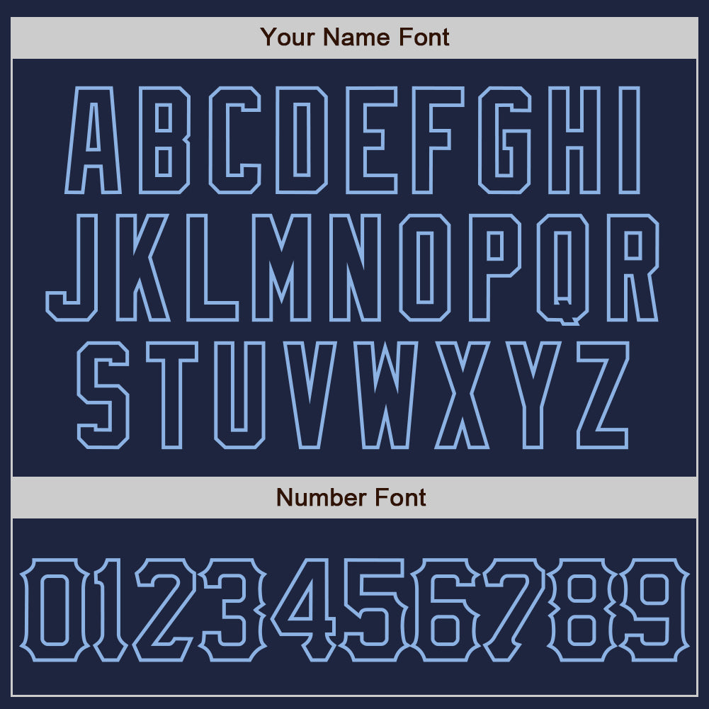 Custom Navy Light Blue 3D Pattern Design Curve Lines Authentic Baseball Jersey - Sky-Custom