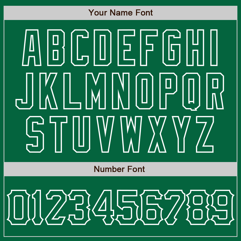 Custom Kelly Green White 3D Pattern Design Curve Lines Authentic Baseball Jersey - Sky-Custom