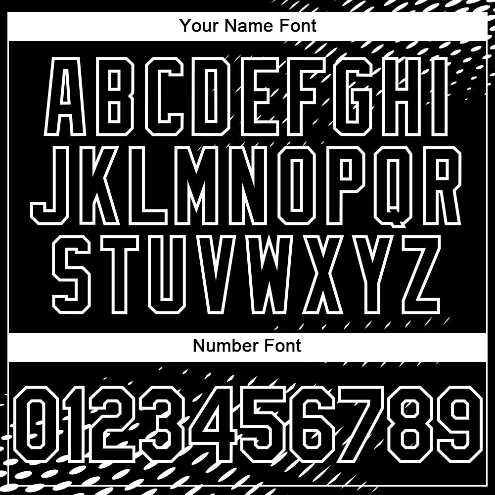 Custom Black White 3D Pattern Design Halftone Authentic Baseball Jersey - Sky-Custom