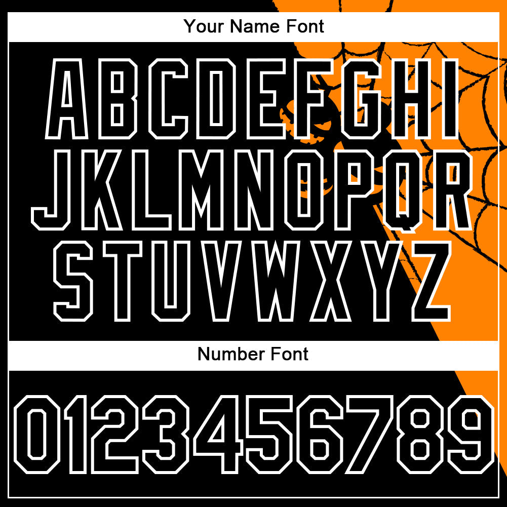 Custom Black Bay Orange-White 3D Pattern Design Spider Web Authentic Baseball Jersey - Sky-Custom