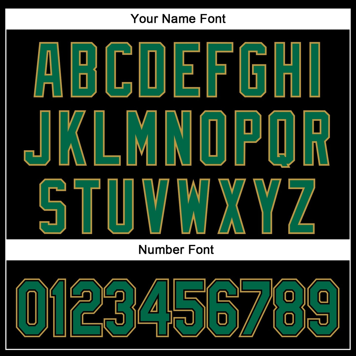 Custom Black Kelly Green-Old Gold 3D Pattern Design Curve Solid Authentic Baseball Jersey - Sky-Custom