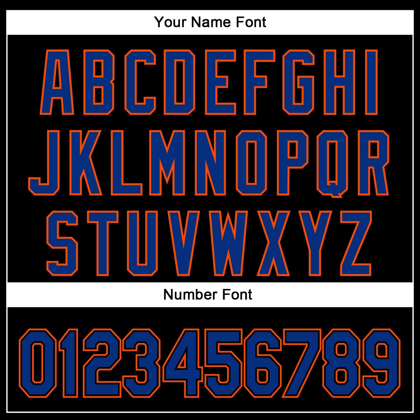 Custom Black Royal-Orange 3D Pattern Design Curve Solid Authentic Baseball Jersey - Sky-Custom