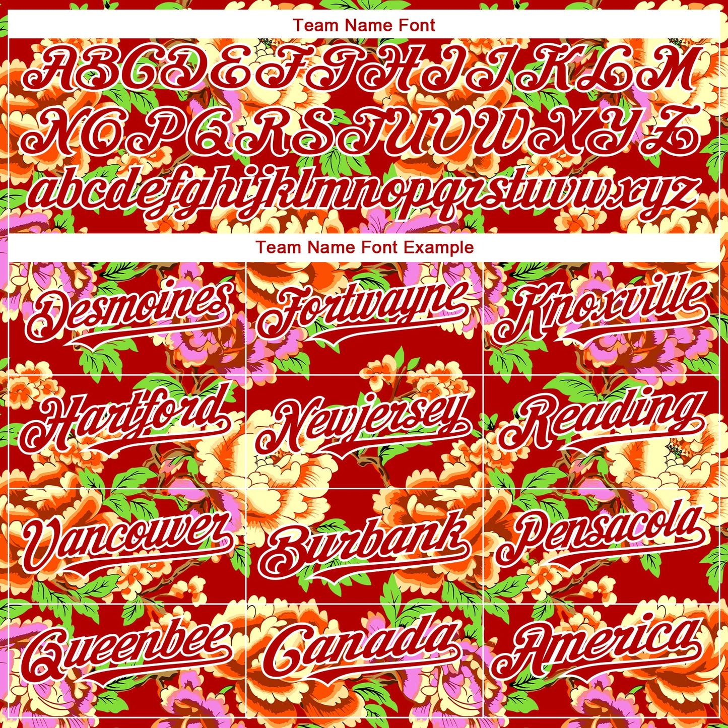 Custom Red White 3D Pattern Design Northeast China Big Flower Authentic Baseball Jersey - Sky-Custom