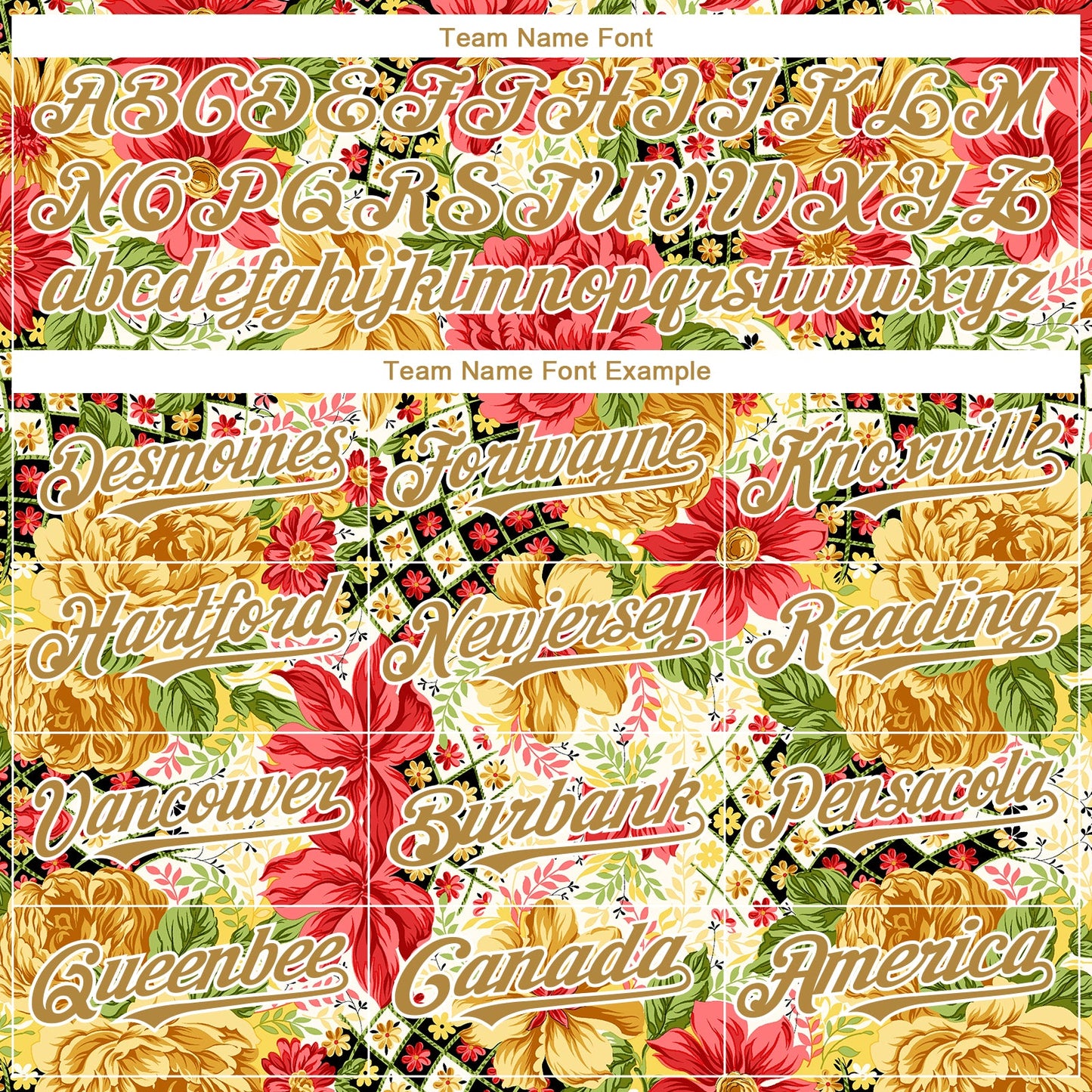 Custom Red Old Gold-White 3D Pattern Design Northeast China Big Flower Authentic Baseball Jersey - Sky-Custom