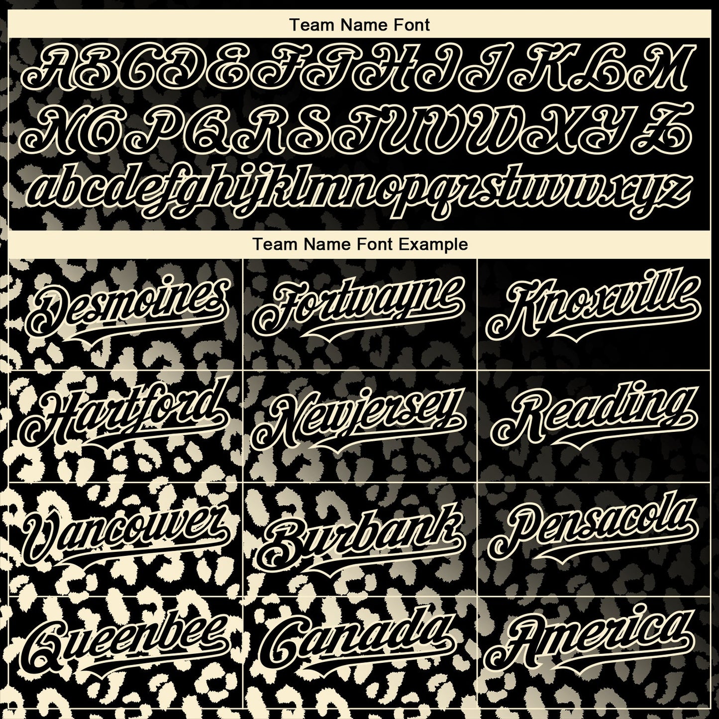 Custom Black Cream 3D Pattern Design Leopard Print Fade Fashion Authentic Baseball Jersey - Sky-Custom