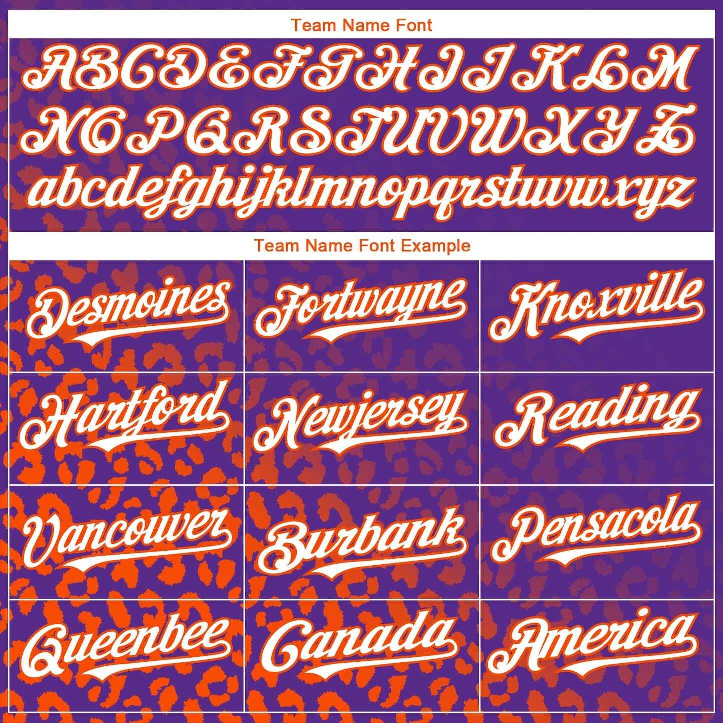 Custom Purple White-Orange 3D Pattern Design Leopard Print Fade Fashion Authentic Baseball Jersey - Sky-Custom