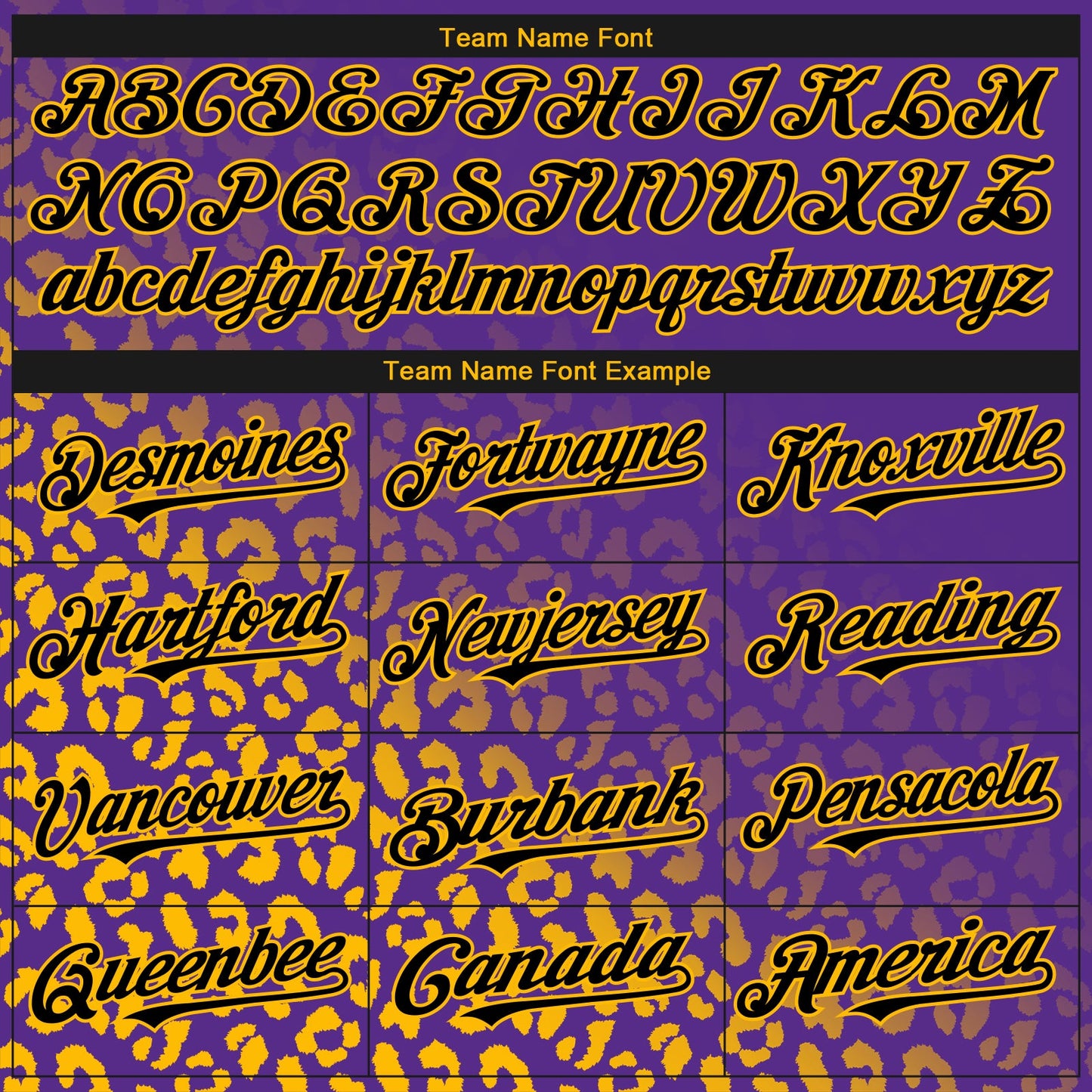 Custom Purple Black-Gold 3D Pattern Design Leopard Print Fade Fashion Authentic Baseball Jersey - Sky-Custom