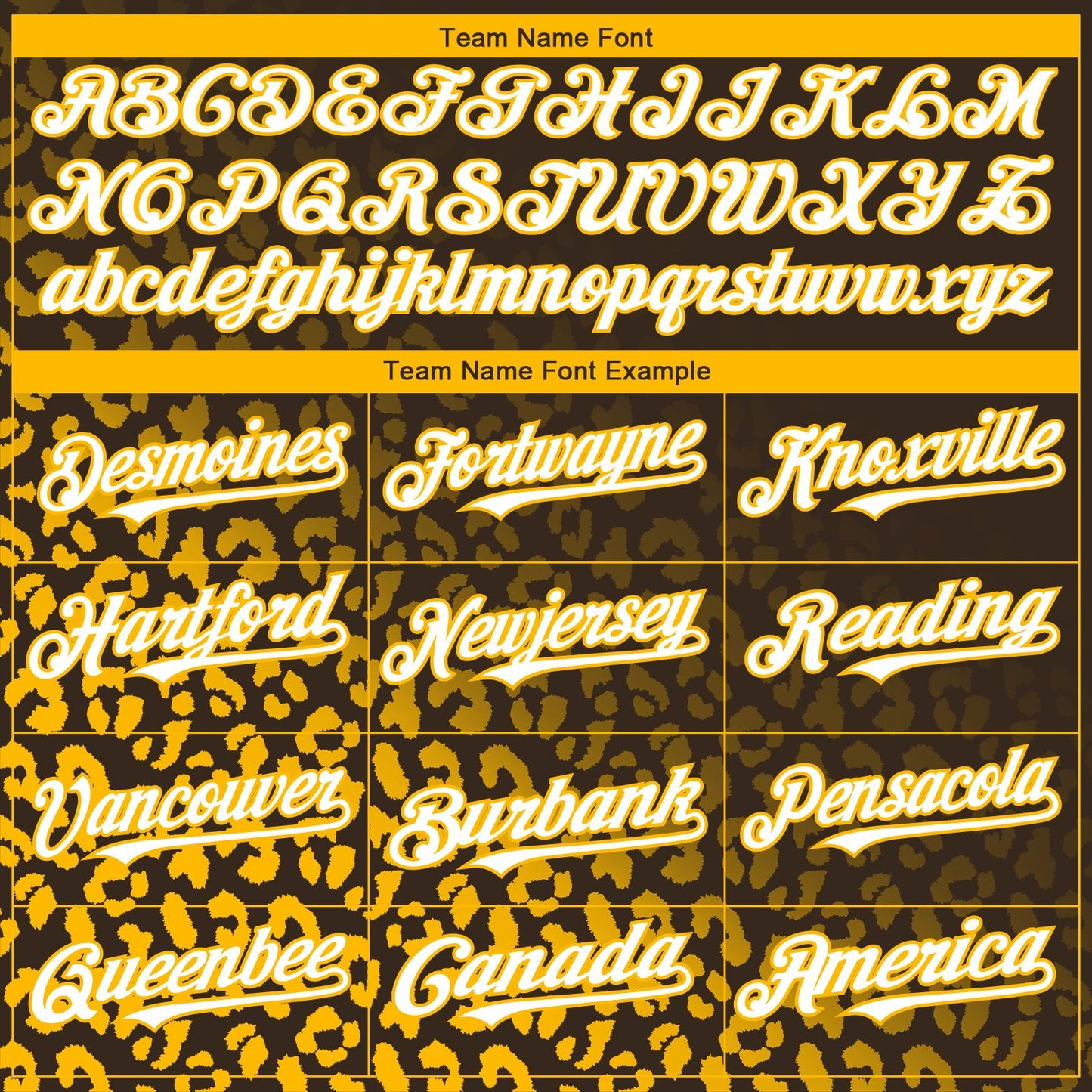 Custom Brown White-Gold 3D Pattern Design Leopard Print Fade Fashion Authentic Baseball Jersey - Sky-Custom