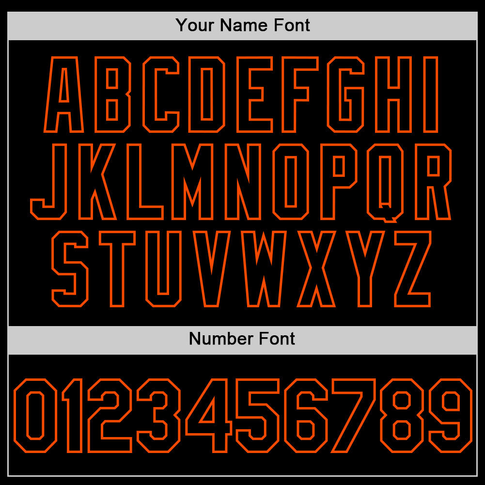 Custom Black Orange Line Authentic Baseball Jersey - Sky-Custom