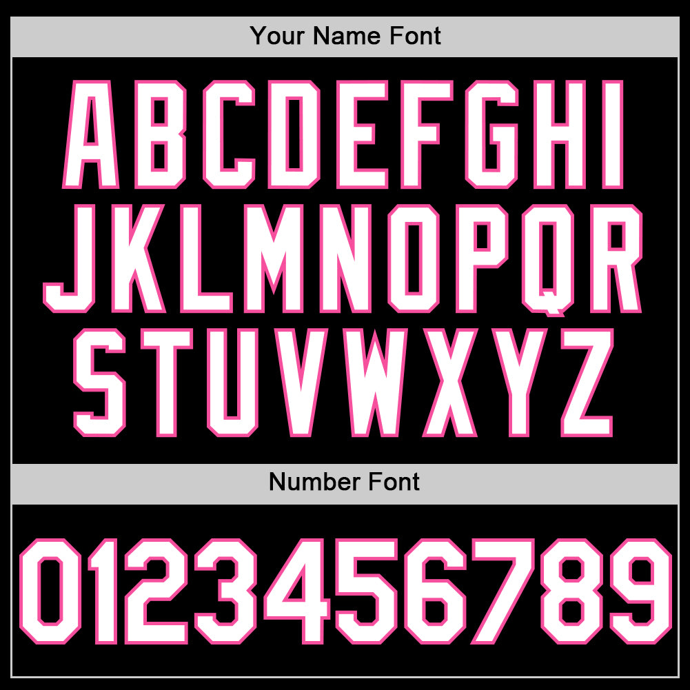 Custom Black White-Pink Line Authentic Baseball Jersey - Sky-Custom