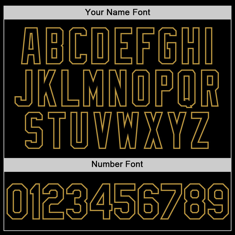 Custom Black Old Gold Line Authentic Baseball Jersey - Sky-Custom