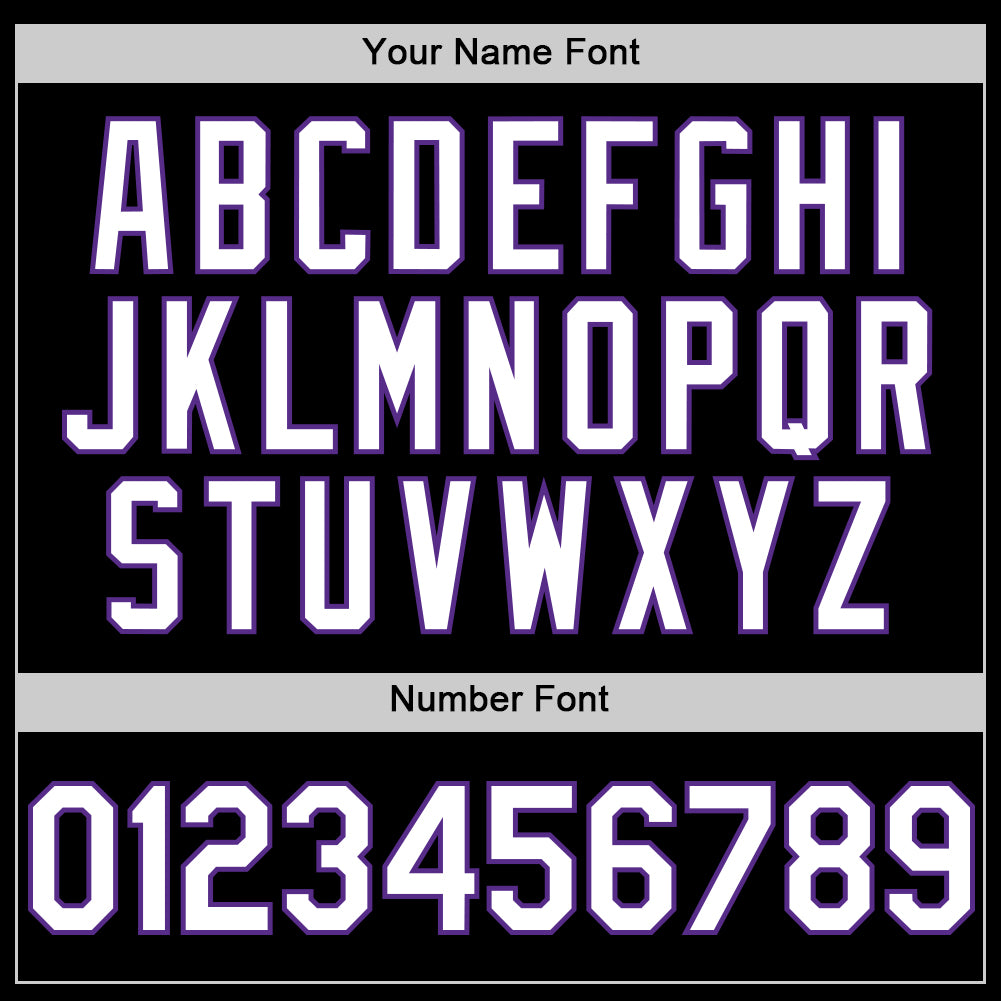 Custom Black White-Purple Line Authentic Baseball Jersey - Sky-Custom