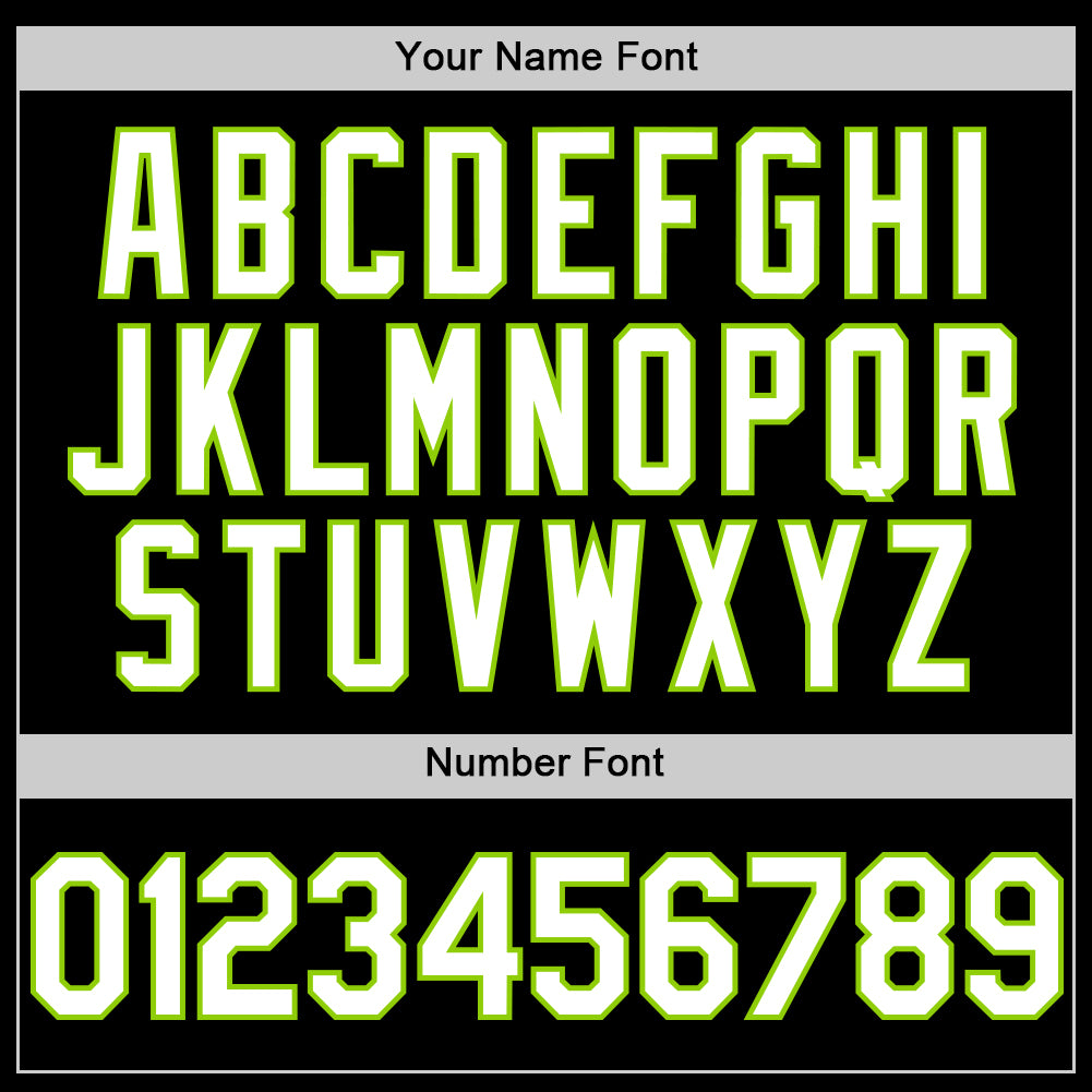 Custom Black White-Neon Green Line Authentic Baseball Jersey - Sky-Custom