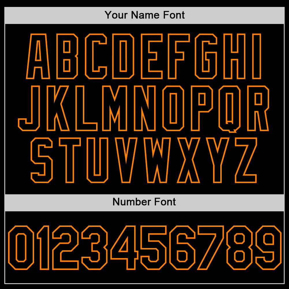 Custom Black Bay Orange Line Authentic Baseball Jersey - Sky-Custom