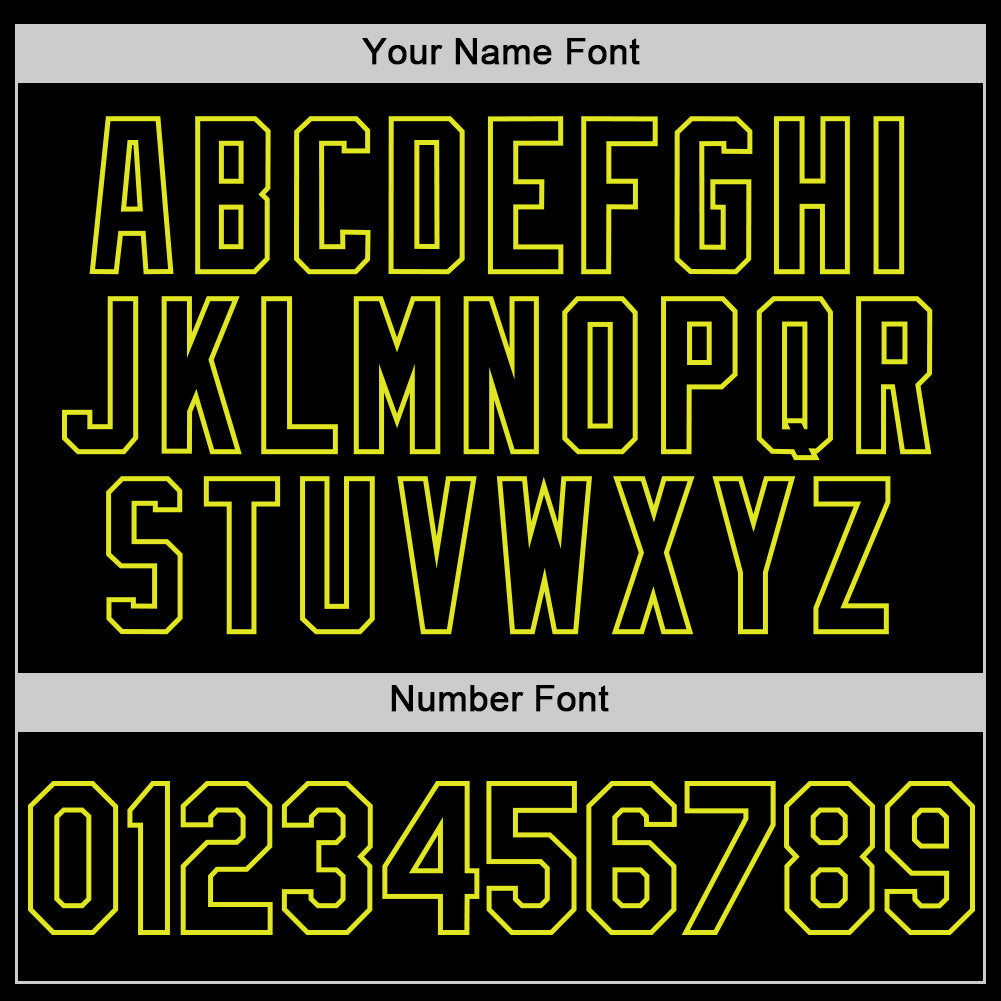 Custom Black Neon Yellow Line Authentic Baseball Jersey - Sky-Custom