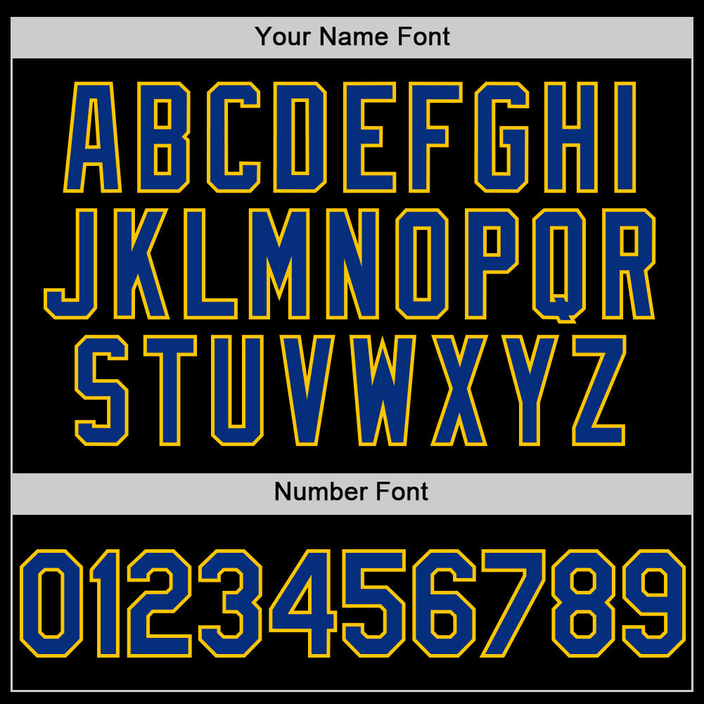 Custom Black Royal-Yellow Line Authentic Baseball Jersey - Sky-Custom