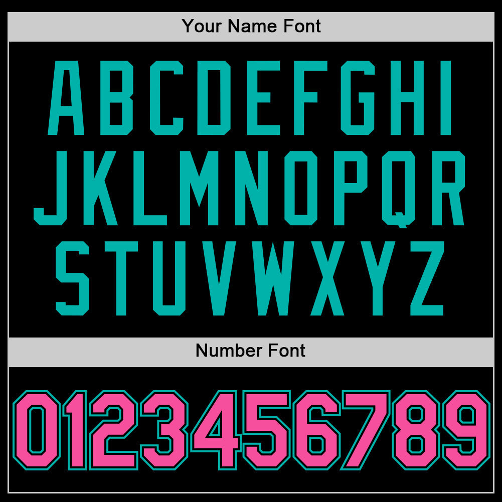 Custom Black Pink-Aqua Line Authentic Baseball Jersey - Sky-Custom