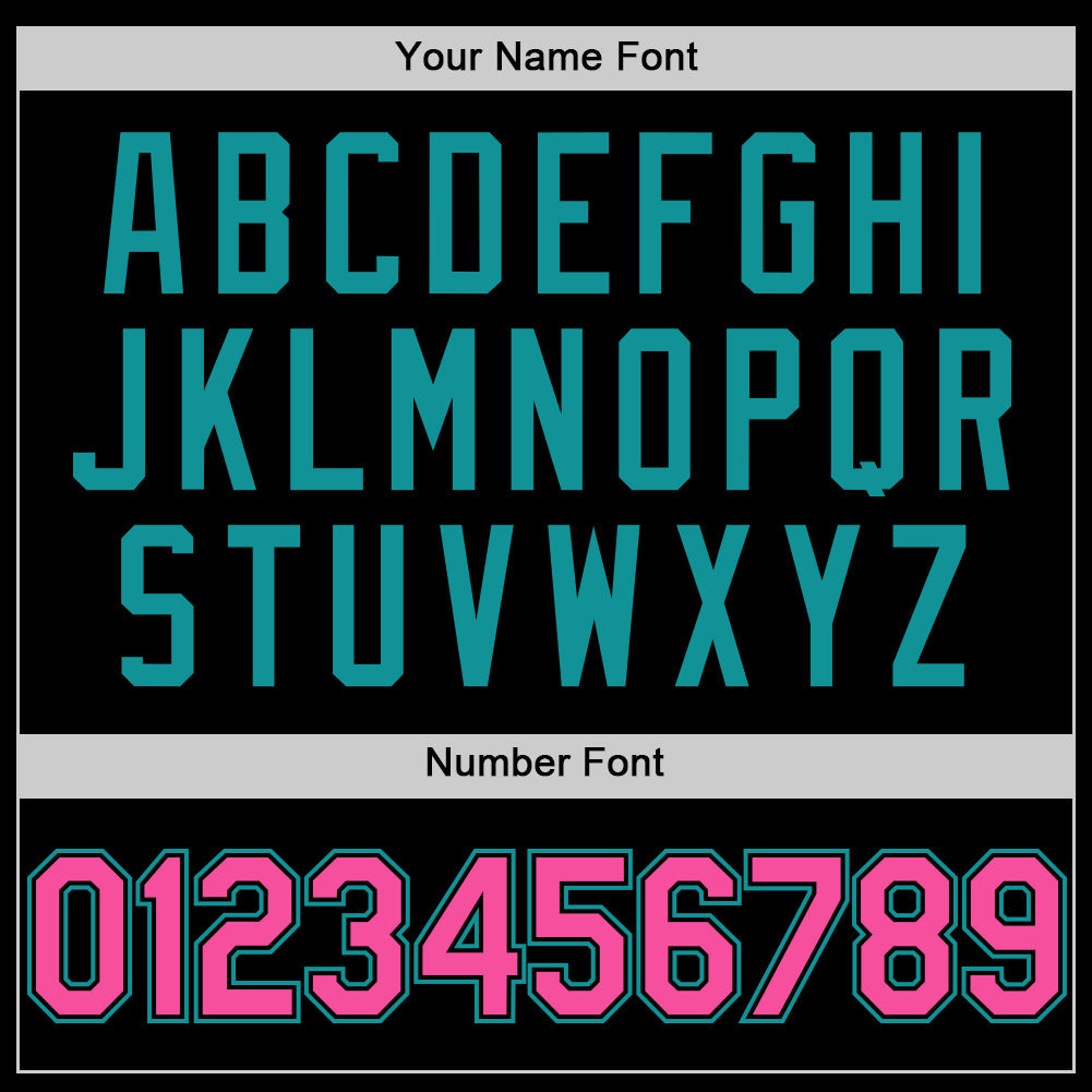 Custom Black Pink-Teal Line Authentic Baseball Jersey - Sky-Custom