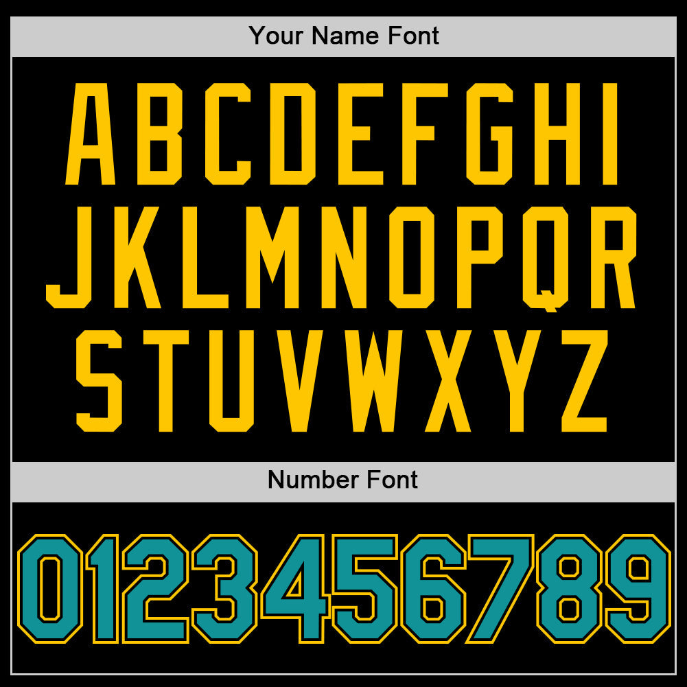 Custom Black Teal-Yellow Line Authentic Baseball Jersey - Sky-Custom