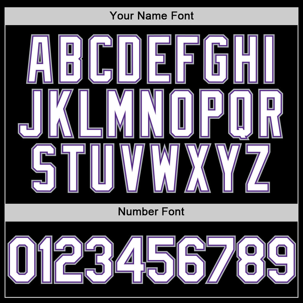 Custom Black Purple-Gray Line Authentic Baseball Jersey - Sky-Custom