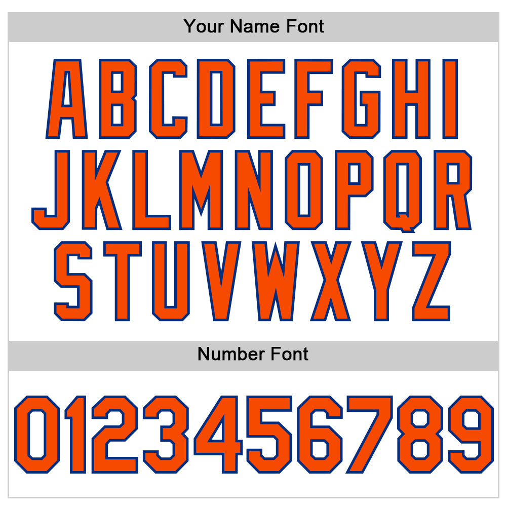 Custom White Orange-Royal Line Authentic Baseball Jersey - Sky-Custom