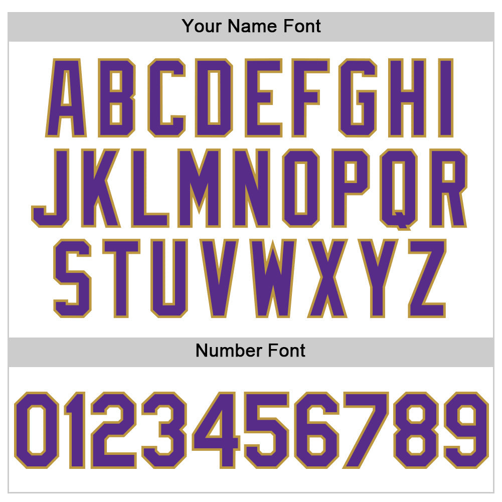 Custom White Purple-Old Gold Line Authentic Baseball Jersey - Sky-Custom