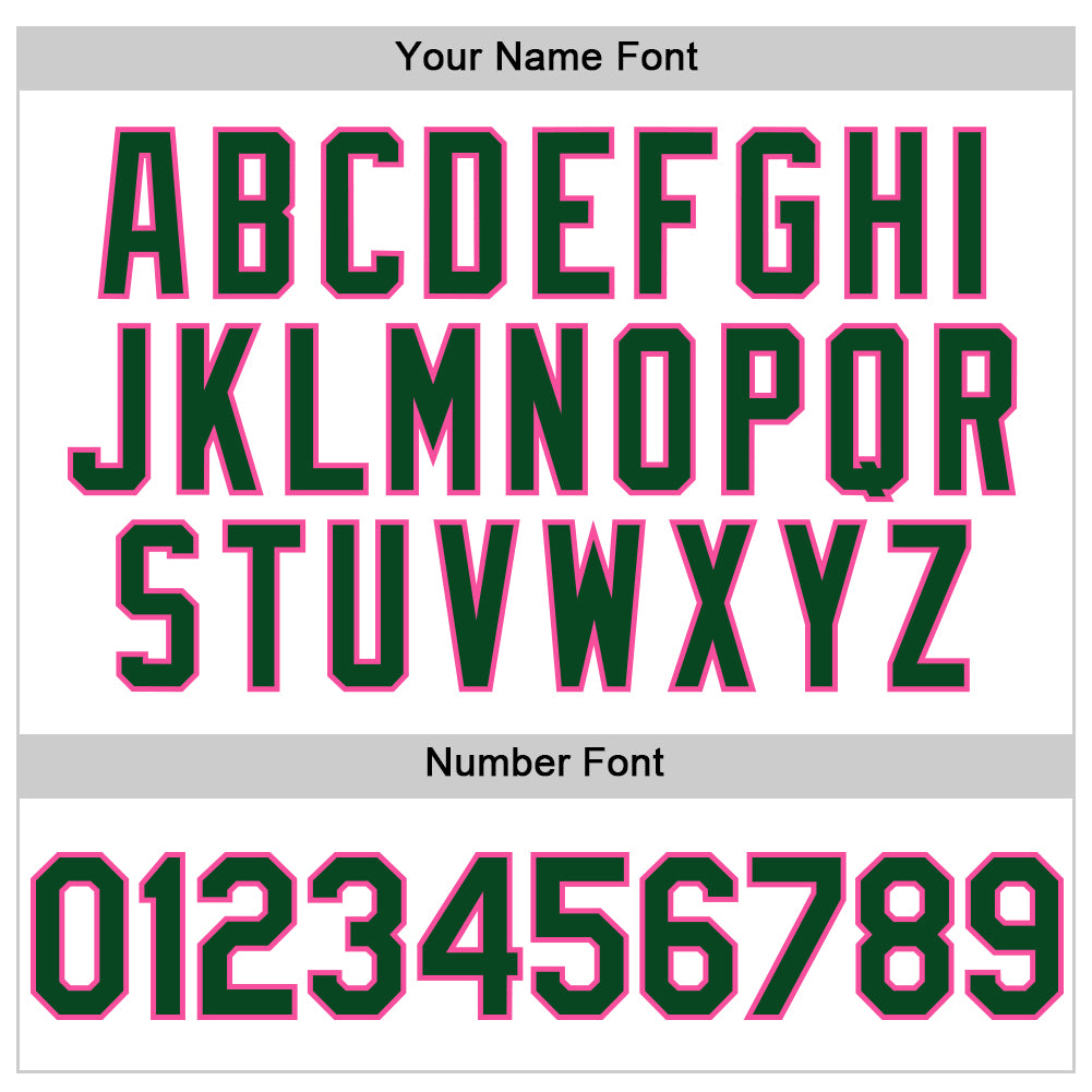Custom White Green-Pink Line Authentic Baseball Jersey - Sky-Custom