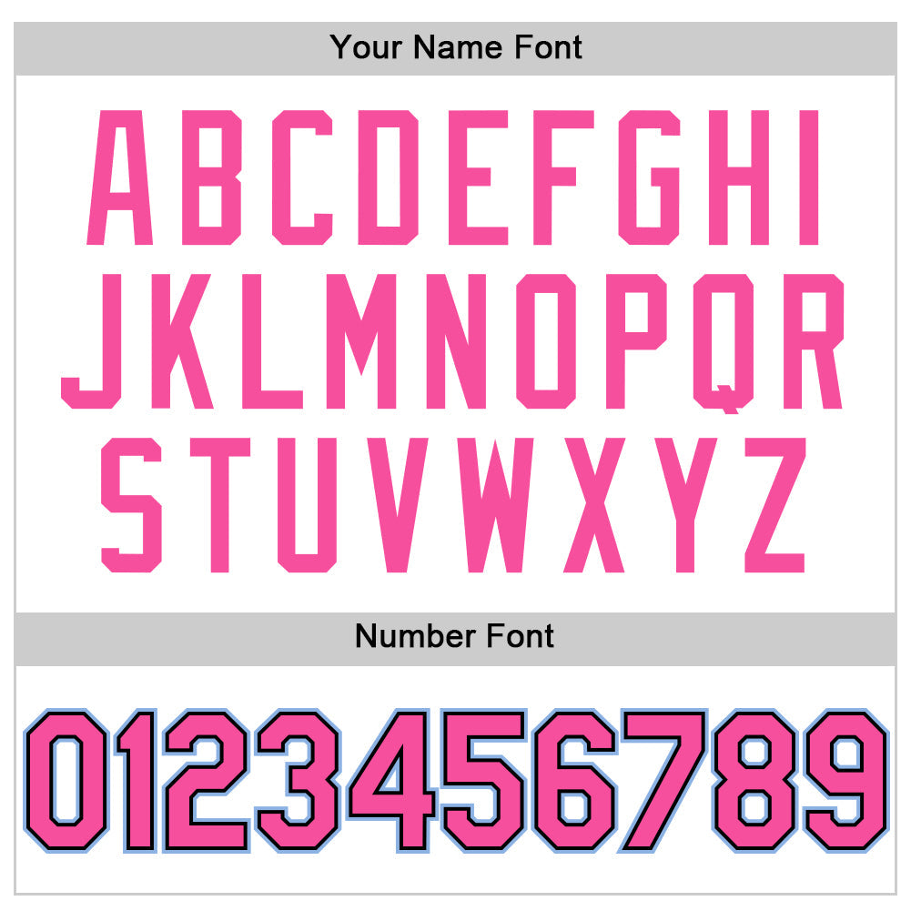 Custom White Pink Black-Light Blue Line Authentic Baseball Jersey - Sky-Custom