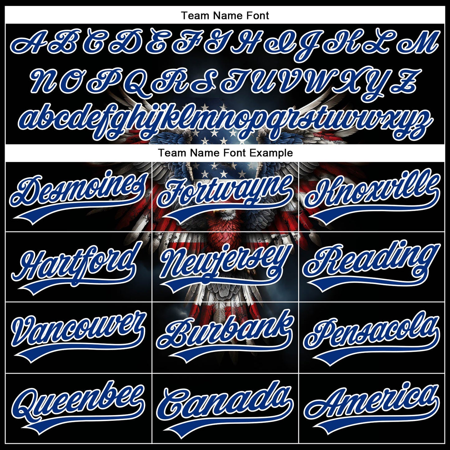 Custom Black Red-Royal 3D American Flag Eagle Patriotic Authentic Baseball Jersey - Sky-Custom