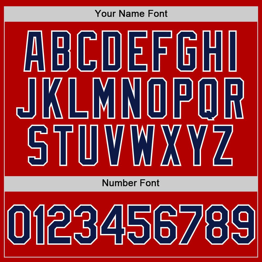 Custom Red Navy-White Line Authentic Baseball Jersey - Sky-Custom