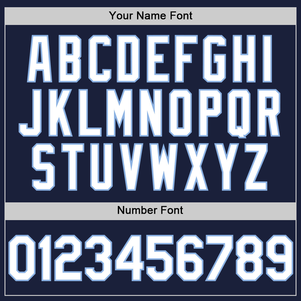 Custom Navy White-Light Blue Line Authentic Baseball Jersey - Sky-Custom