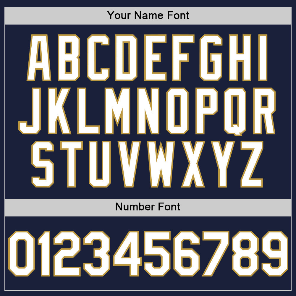 Custom Navy White-Old Gold Line Authentic Baseball Jersey - Sky-Custom